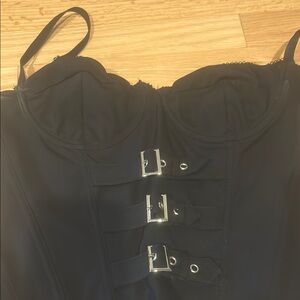 White Fox Boutique Black Corset Top